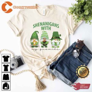 St Patrick's Day Shenanigans With My Gnomies Tee1 (3)