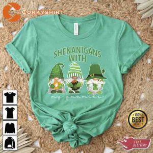 St Patrick's Day Shenanigans With My Gnomies Tee1 (4)