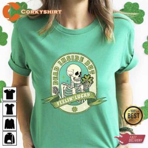 St Patricks Day Skeleton Crewneck Sweatshirt