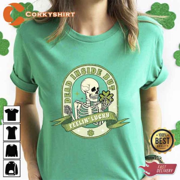 St Patricks Day Skeleton Crewneck Sweatshirt