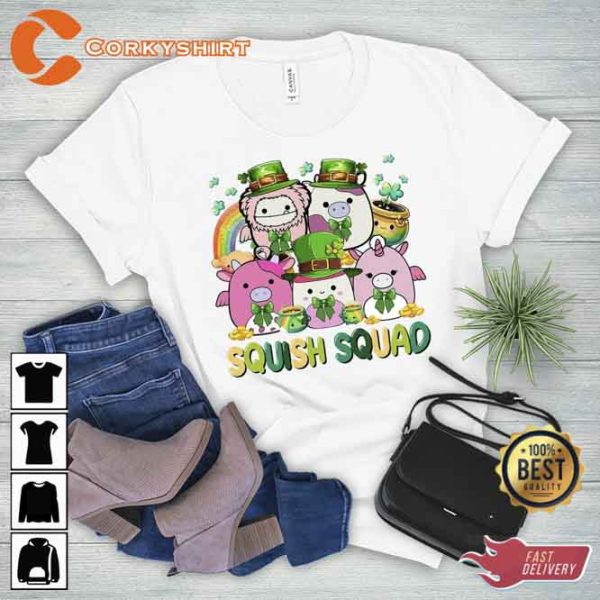 St Patricks Day Squish Squad Squishmallow Girl Shirt