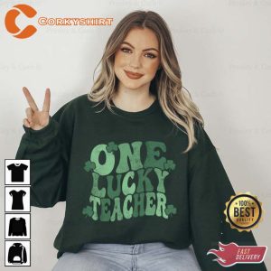 St Patricks One Lucky Teacher Sweatshirt5