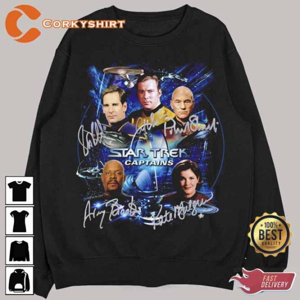 Star Trek Captains Signature Character Unisex Sweatshirt