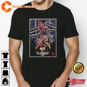 Stranger Things Retro Piggyback Poster Graphic Tee Shirt