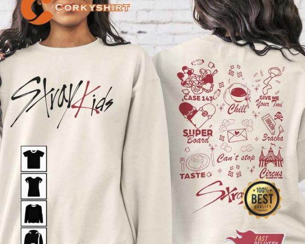 Stray Kids Maxident Kpop Music 2 Side Shirt