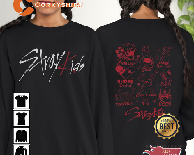 Stray Kids Maxident Kpop Music 2 Side Shirt