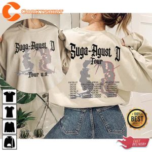 Suga Agust D World Tour 2023 2 Sides Shirt Gifts For Fan