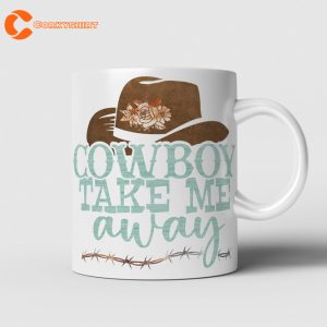 Take Me Away Cowboy Green Mug Country Music Gift