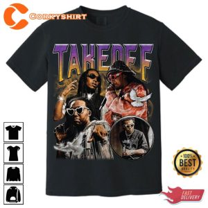 Takeoff Vintage 90s Style Unisex Rip Migos Hip Hop Rap Tee