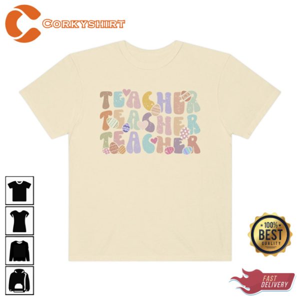 Teacher Bunny Egg Easter Unisex T Shirt