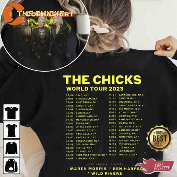 The Chicks Band World Tour 2023 Shirt