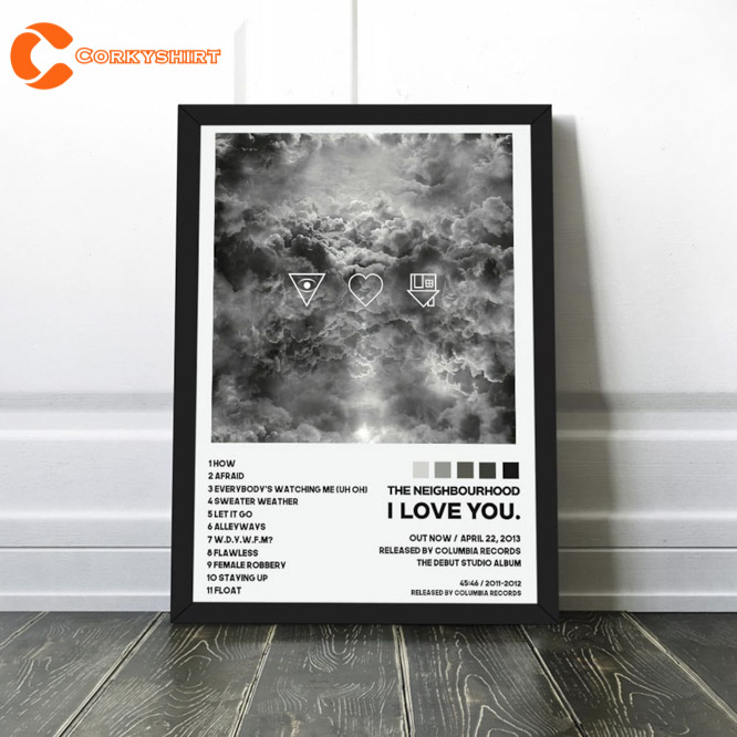 The Neighbourhood Band I Love You Album Tracklist Poster - Corkyshirt