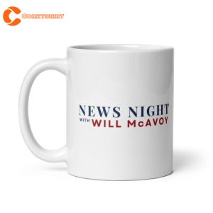 The Newsroom News Night With Will McAvoy White Glossy Coffee Mug