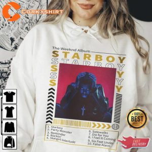 The Weeknd Starboy Full Tracklist Top Album Billboard Music 2023 Shirt