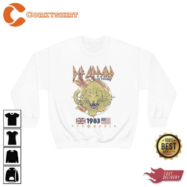 The World Tour Pyromania Def Leppard Music Band Sweatshirt