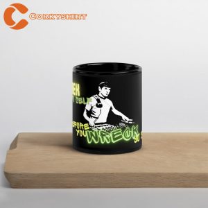 Trek Yourself Before You Wreck Yourself Black Glossy Mug