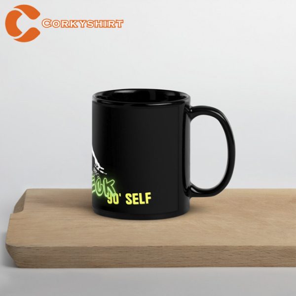 Trek Yourself Before You Wreck Yourself Black Glossy Mug