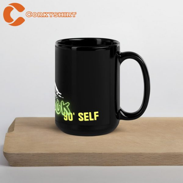 Trek Yourself Before You Wreck Yourself Black Glossy Mug