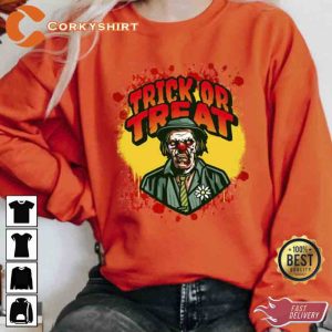 Trick Or Treat Zombie Clown Bloody Monster Joker Sweatshirt