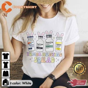 Tumor Easter Hunting Squad Oncology Nurse Shirt