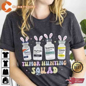 Tumor Easter Hunting Squad Oncology Nurse Shirt
