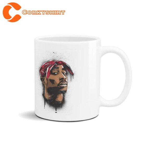 Tupac Shakur 2pac Rapper Funny Hip Hop Gift Old School 90s Coffee Mug