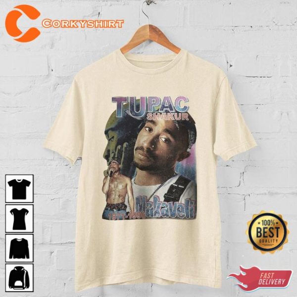 Tupac Shakur Hip Hop 90s Style Graphic Unisex Fan Gifts T-Shirt