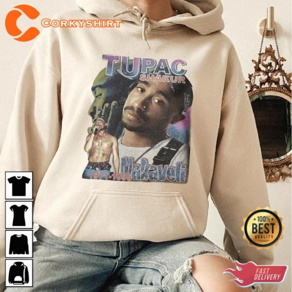 Tupac Shakur Hip Hop 90s Style Graphic Unisex Fan Gifts T-Shirt