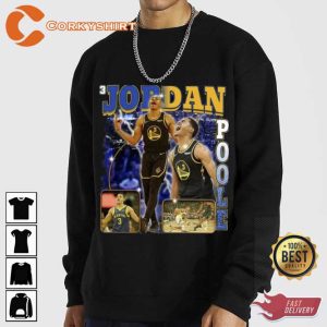 Vintage 90s Style Jordan Poole Warriors Basketball T-Shirt