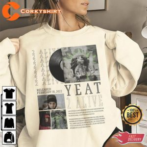Vintage Bootleg Inspired Tee Yeat 2 Alive Vintage T-Shirt 1