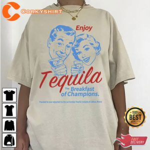 Vintage Enjoys Tequila The Breakfasts Of Champions Tee Shirt