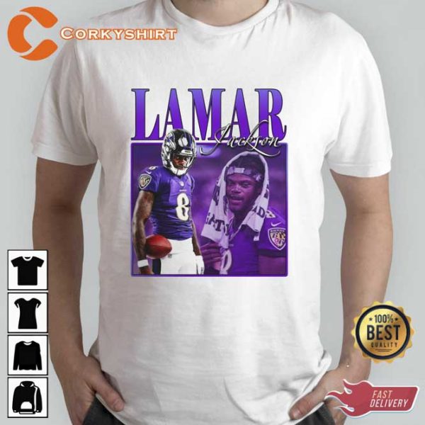 Vintage Football Lamar Jackson Fan Tees