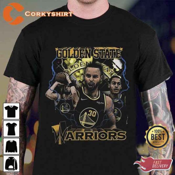 Vintage Golden State Warriors 90s Style Stephen Curry Klay Thompson Jordan Poole Unisex T-Shirt