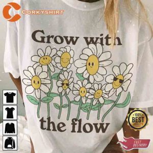 Vintage Grow With The Flow Graphic Tshirt