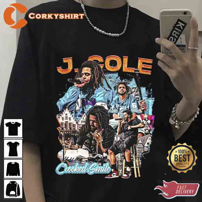 J Cole Crooked Rapper Vintage Bootleg Raptees 90s T-Shirt