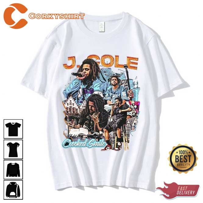 J Cole Crooked Rapper Vintage Bootleg Raptees 90s T-Shirt