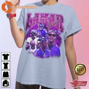 Vintage Lamar Jackson 90s Boogtleg Rap T-shirt