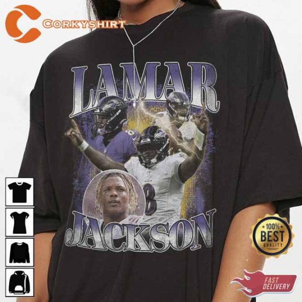 Vintage Lamar Jackson Sport Gift For Fan T-shirt