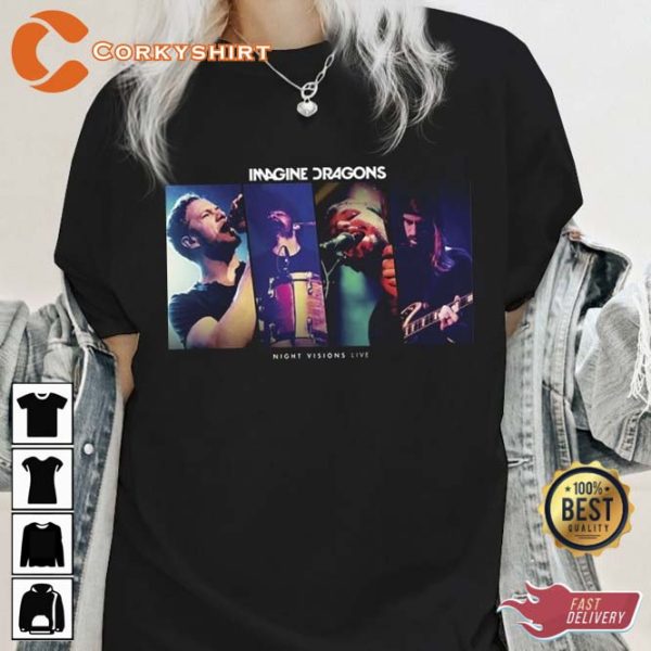 Vintage Night Vision Imagine Dragons World Tour T-Shirt