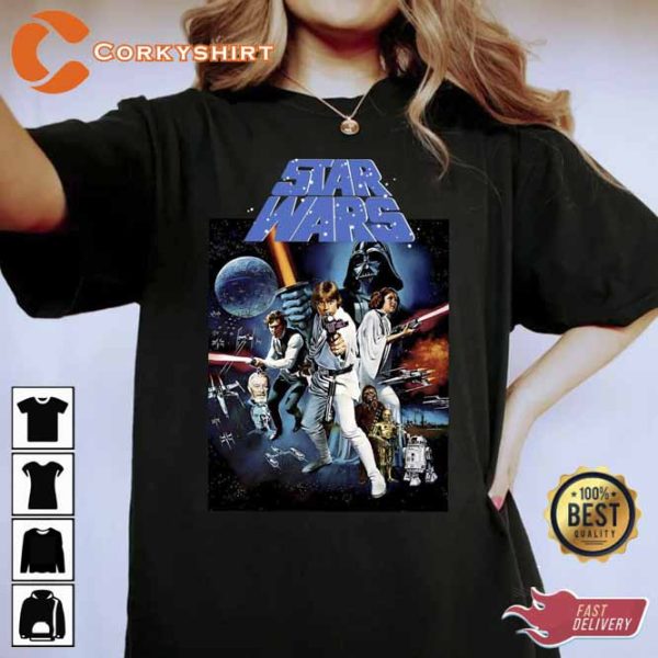 Vintage S.Wars Movie Poster Tshirt