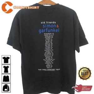 Vintage 2003 Simon And Garfunkel Old Friends Concert Tour T-shirt