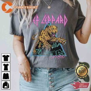 Vintage Style Def Leppard Retro Band Tee Shirt