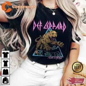 Vintage Style Def Leppard Retro Band Tee Shirt