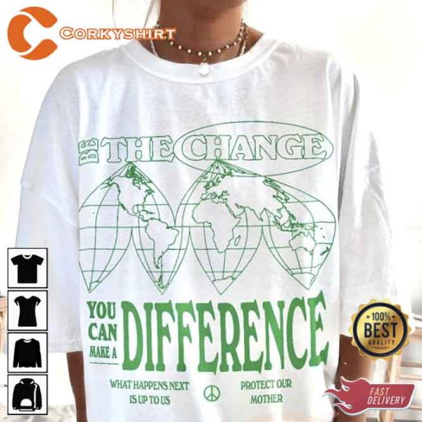 Vintage Style Earth Environmental T-shirt