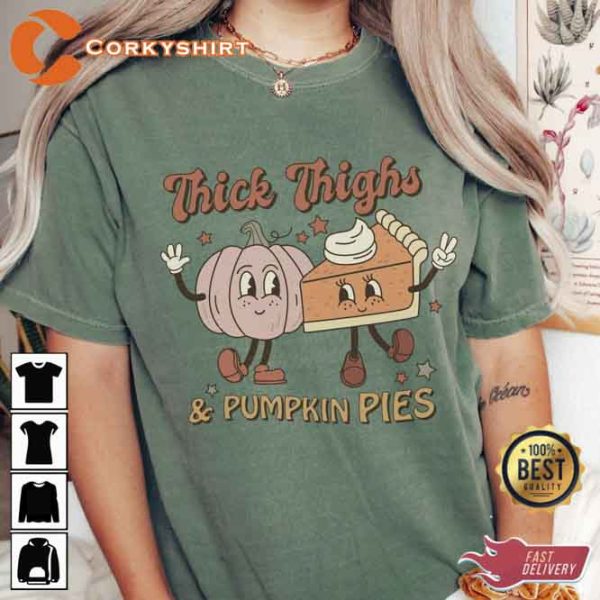 Vintage Thick Thighs and Pumpkin Pies Shirt