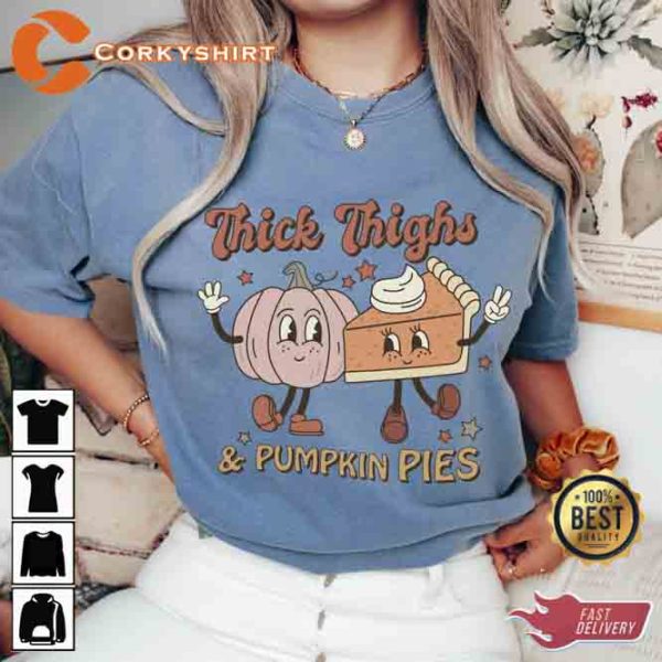 Vintage Thick Thighs and Pumpkin Pies Shirt