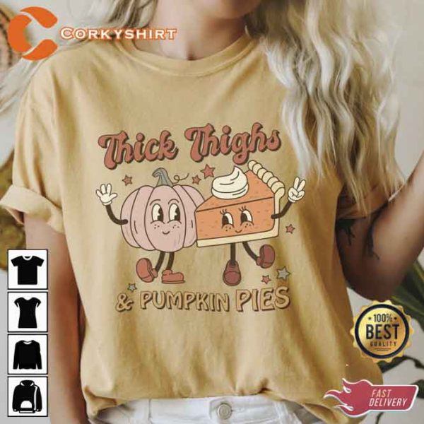 Vintage Thick Thighs and Pumpkin Pies Shirt