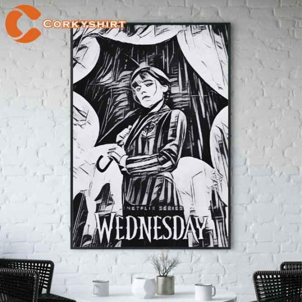 Wednesday Addams Umbrella Poster