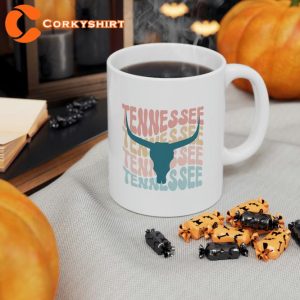 Western Country Music Gift Tennessee Horns Ceramic Mug4