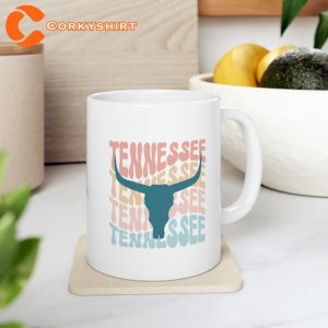 Western Country Music Gift Tennessee Horns Ceramic Mug5